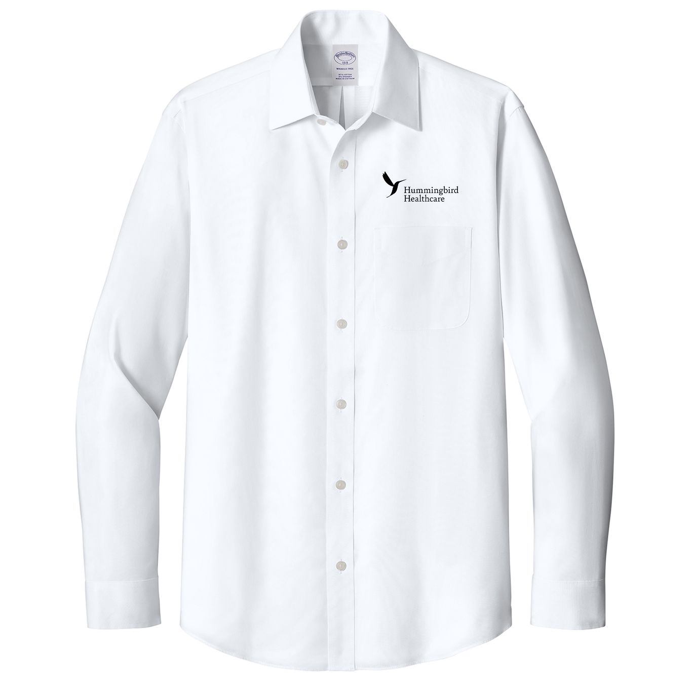 Brooks Brothers® Wrinkle-Free Stretch Pinpoint Spread Collar Shirt