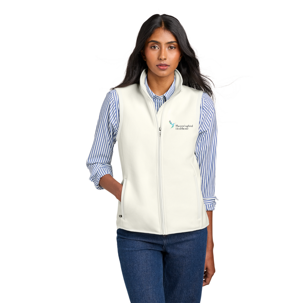Brooks Brothers Women's Fleece Vest — model