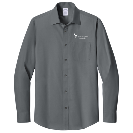 Brooks Brothers® Wrinkle-Free Stretch Pinpoint Spread Collar Shirt